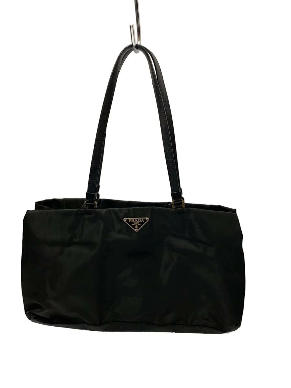 Prada Tessuto Saffiano Leather Shoulder Bag Black
